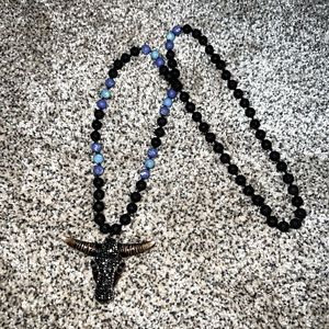 Bull Skull Lava Bead necklace